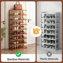 Senmeo Adjustable 5- Or 8-Tier Shoe Organizer, Sturdy Construction, Space-Saving Design, Tool-Free Assembly, Ideal For Closets, Hallways, And Compact Entryways. - 8 Layers - View 1