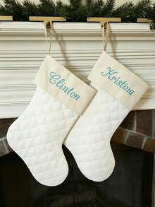 Customized Christmas Stockings, Personalized Christmas Stockings, Custom Fireplace Decor Gift Stockings, Family Christmas Stockings, Holiday Stockings - Multicolor - View 6