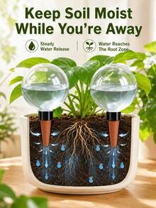1pc 500ml Automatic Watering Slouchy Flower Pot, New Seepage Device, Small Succulent Plant Drip Irrigation Equipment, Watering Can, Plant Watering Can, Gardening Accessories - Standard Model - View 4