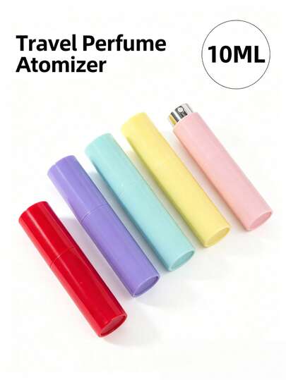1/3 ชิ้น ขวดเติมน้ำหอมสีสดใส 10ML, ขวดสเปรย์ปาก ABS, ขวดน้ำหอมแก้ว, ขวดเปล่าเงางาม