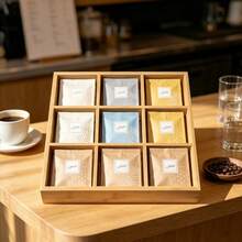 Bamboo Tea Bag Storage Box, Divided Storage Box, Suitable For Middle Eastern Arabic Mint Tea And Saffron Black Tea Bags, Wooden Tea Canister, For Home Majlis Tea Room Use, Non-Food Contact Bamboo Tableware - Champagne - View 3