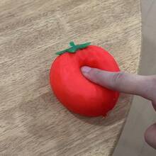 Tachimi 1pc Cute Realistic Strawberry Squishy Toy, Soft & Bouncy Sensory Stress Relief Toy, Suitable For Kids And Adults, Relieve Anxiety, Improve Daily Mood, Desktop Decoration, Party Favor, Ideal Holiday Gift - Multicolor - View 5