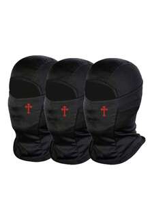 Set Balaclava Unisex Warna Polos Bermotif (1 buah/2 buah/3 buah), Masker Wajah Penuh Lubang Tunggal untuk Bersepeda, Cocok untuk Pemakaian Sehari-hari dan Aktivitas Luar Ruangan - Gaya 9 - View 19