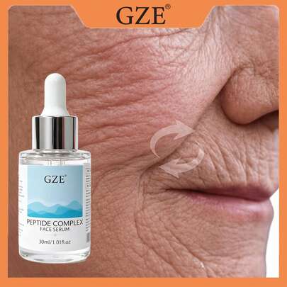 GZE Multi-Peptide Complex Facial Serum 30ml/1.01fl.Oz, Anti-Aging Multi-Peptide Facial Serum, Promotes Collagen, Reduces Fine Lines, Firms Sagging Skin And Deeply Moisturizes Dull Complexion