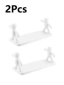 Creative No-Drill Portrait Design Storage Rack, Bathroom Decor Shelf, Suitable For Renters, Multi-Functional Cosmetic Storage, Toiletries And Bathroom Accessories Organizer, Office And Home Decor Storage, Mother's Day Gift, Dorm Essentials, College - Multicolor - View 13