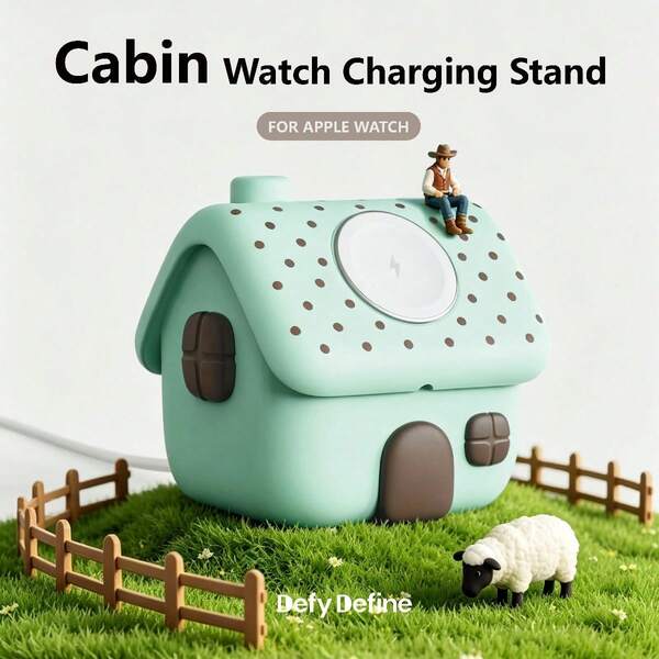 IWatchs Wireless Charging Stand House Desktop Cute Silicone Ornament