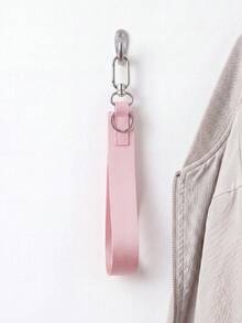 Leather Wristlet Keychain For Women Men, Stylish Key Holder Strap With Metal Buckle, ID Badge Lanyard For Keys, Car Keys, Phone & Small Items, Gift - 粉色 - 查看 5