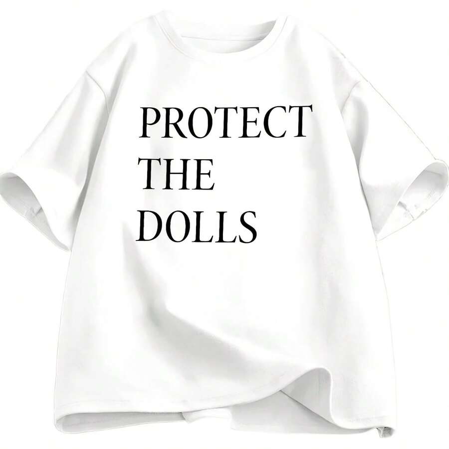 Protect The Dolls T Shirt Men Women Print Tshirt Pride Human Rights T-Shirt Loose Short Sleeve Comfortable Round Neck Summer - Shape - View 1