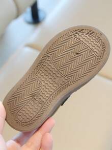 Kids Vintage Training Shoes Spring Autumn New Style Unisex Toddler Hook And Loop Leather Upper Waterproof Soft Sole Casual Sneakers - Black - View 10