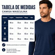 Kit 3 Camisetas Manga Longa Masculina Térmica Confortável Leve Respirável Microfibra - GG - Visão 3