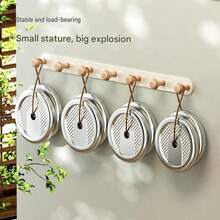 Drill-Free Wall-Mounted Coat Hook Bar, Self-Adhesive Heavy Duty Hanging Hooks, Multi-Functional Door Back Storage Rack, Suitable For Entryway, Hallway, Closet, Bathroom And Bedroom Storage - A - View 4