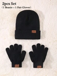 6pcs Kids Knitted Hat And Gloves Set, 3-12 Years Old Boys And Girls, Autumn/Winter Daily Casual Wear, Boys Knitted Hat, Girls Knitted Hat, Boys Gloves, Girls Gloves, Autumn/Winter Warm Set, Can Be Used As Halloween And Christmas Gifts - Knitted Hat + Gloves Combination - View 10