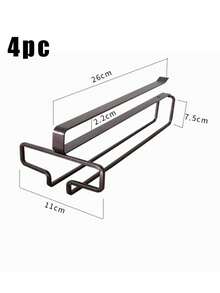 1/2/3pcs Under Cabinet Wine Glass Rack, Stemware Storage Rack, Kitchen Hanging Metal Glass Holder, Space-Saving, Easy Installation, Non-Slip, No-Drill Glassware Storage Rack, Suitable For Kitchen, Bar, Cafe - Multicolor - View 27