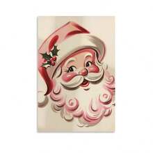 1pc 1950s Vintage Santa Claus Pattern, Printable Art Print, Vintage Christmas Decor, Retro Style Santa Claus Design, Home Decor Christmas Party Wall Decoration - Cartoon - View 2