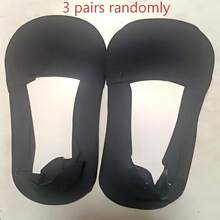 1/3/6/12 Pairs Men's Solid Color Breathable Soft Nylon Low-Cut Invisible Socks With Anti-Slip Gel Heel, Suitable For Sports Or Daily Wear - Multicolor - View 11