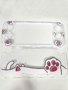Clear Crystal Protective Case For Switch Lite, NS Lite Console Cat Paw & Cherry Blossom Pattern Full Coverage Anti-Drop Anti-Scratch Wear-Resistant Lightweight Portable Game Console Protective Accessory - View 7