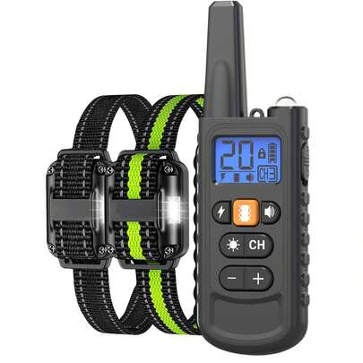 Dog Shock Collar With Remote Control, 3300FT Rechargeable Waterproof Shock Collar For Dogs With 3 Training Modes, Adjustable For Small Medium Large Dogs (8-120 Lbs)
