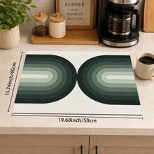 1pc Modern Minimalist Geometric Pattern Diatomaceous Earth Kitchen Drain Mat, Fast-Absorbing Quick-Dry Non-Slip Coffee Machine Mat And Dish Drying Mat, Suitable For Kitchen Countertop And Home Decor - Multicolor - View 11