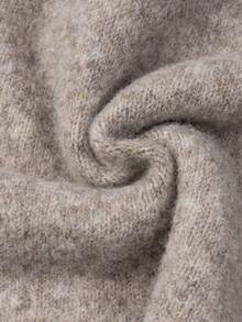 Sweater Rajut Wanita Nyaman untuk Musim Gugur/Dingin, Motif Vintage, Pullover Wol Lengan Panjang Rajut Bergaris, Dihiasi dengan Motif Fair Isle, Kain Elastis Sedang - kartu cahaya - View 7