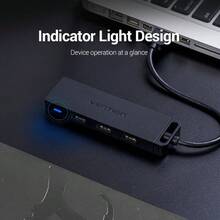 VENTION 4 USB Ports USB 3.0 Hub, Ultra-Slim Aluminum 4-Port Splitter, Portable High-Speed Multi USB Adapter Compatible With Macbook, Laptops, Desktops & All USB Devices - View 9