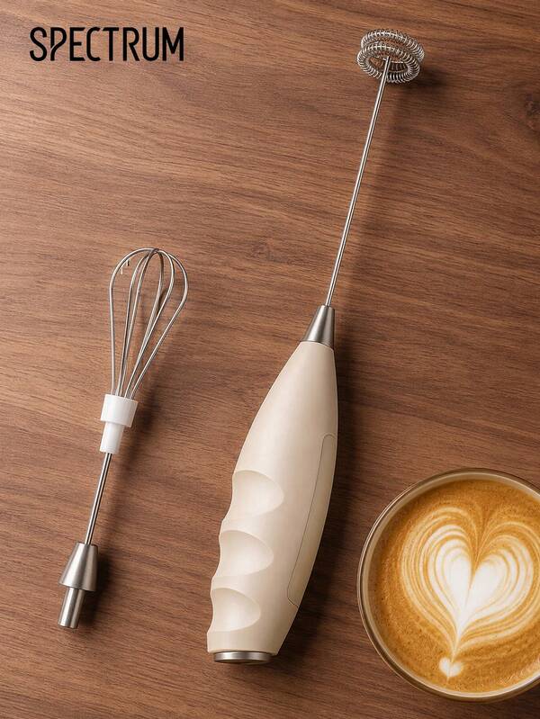 Electric Milk Frother Handheld, 2 Replaceable Stainless Steel Whisks, USB Rechargeable Foam Maker For Latte, Cappuccino, Egg Whisk, Hot Chocolate, Mini Coffee Frother For Home Kitchen