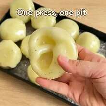 1 Pc Creative Potato‑Shaped Squishy Toy, Hand‑Made Ice‑Sand Texture, Crisp ASMR Sound Effect, Slow‑Rebound Stress‑Relief Fidget Toy, Potato Ice Ball Sand‑Feel Squishies, Anxiety Relief Finger Toy For ADHD And Autism, Pressure Relieving Sensory Toy - Multicolor - View 4
