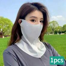 2/1pc Women's Full Face Sun Protection Dust-Proof Mask, UV Protection Neck Guard, Ice Silky Fiber Fabric Facekini For Driving And Cycling, Sunshade Mask, Spring/Summer - A - View 13