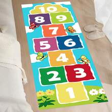 1 buah Taplak Meja Tema Hopscotch, Ukuran 80 X 120/160cm, Dicetak dengan Angka Warna-warni dan Pola Burung, Dapat Digunakan Kembali dan Dicuci, Cocok untuk Rumah, Ruang Tamu, Kamar Tidur, Ruang Bermain, Pesta dan Perayaan - Beraneka warna - View 5