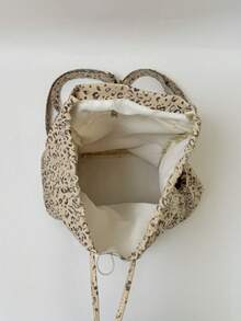 LECEY Mochila de lona elegante de gran capacidad - Blanco - Ver 5