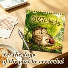 2027 New Calendar, Warm Style Calendar, Owl 1, Birthday, Anniversary Memo, Can Be Placed On Desk Or Hung On Wall, Birthday, New Year Gift For Girls, Back To School Gift - LX-205 - View 8