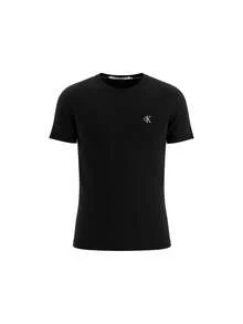 [Bundle] Calvin Klein Men's T-Shirt Black + Monologo Men's T-Shirt Black - Black+Black - View 3