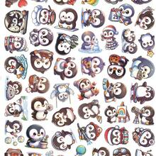 50pcs Cute Penguin Cartoon Stickers/Vinyl Material/Suitable For Car Decals/Bumper Stickers/Laptop Stickers/Can Be Used As Party Gifts And Rewards To Share With Friends - Multicolor - View 5