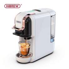 HiBREW 5-In-1 Capsule Coffee Machine Compatible With Various Coffee Capsules And Ground Coffee 7-Level Water Adjustment Hot And Cold Brewing Function 600ml Removable Water Tank 20 Bar Espresso Home Coffee Machine Suitable For Kitchen Parties And Gifting - EU F Type Plug(220-240V) - View 14