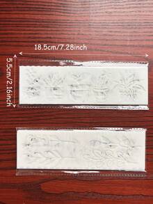 8 件绿色野花和叶子模板套件，用于涂鸦、喷漆的镂空绘画模板，可重复使用和可清洗的 PET 材料，返校，返校，学校用品 - 單件 - 查看 2