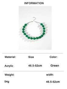 1pc/Fashion Minimalist Old Money Style Solid Color Handmade Beaded Necklace, Suitable For Women's Daily Commute And Date, Atmospheric Gift - Multicolor - View 14