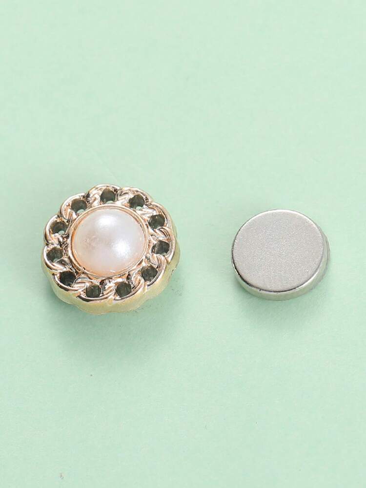 1pc Anti-Exposure Magnetic Snap Button, Pearl Button, Hidden Button, No-Sew No-Drill Decorative Headscarf Fastener, Detachable Clothing Sleeve Pants Length Adjustment Button - Multiple Styles - View 14