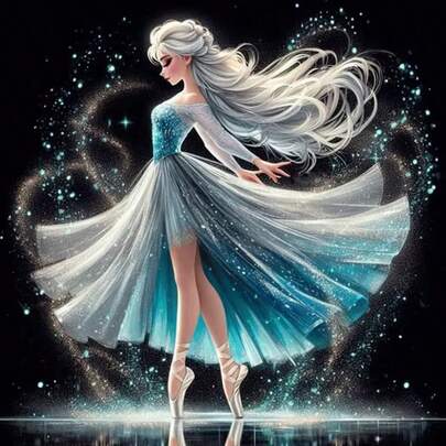 1PC DIY 5D Diamond Painting Kit Princess Pattern - Round Full Drill Art Mosaic Craft, Home Wall Decor, Frameless