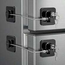 1 Set Refrigerator Chain Lock, Cold-Resistant Lock, Safety Cabinet Lock, Suitable For Kitchen, Openable Furniture, Sliding Cabinets, Drawers And Toilet Lids - One Size - View 10