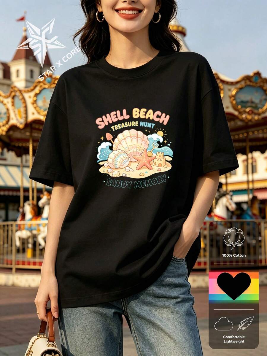 Women T-Shirts - 黑色 - 查看 1