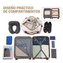 4/6-Piece ABS Hard-Shell Luggage Set With TSA Lock | 4-Piece: 20" Carry-On, Weekender, Cosmetics, Toiletry Bag | 6-Piece: 20/24/28" 4-Wheel Trolleys, 12" Cosmetic Case, Travel Bag, Toiletry Bag For Holidays - 米色 - 查看 8