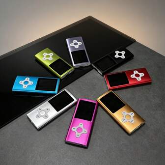 مشغل وسائط متعدد الوظائف MP3 & MP4، تصميم جيب محمول، يأتي مع الملحقات، بطارية 150mAh، عمر بطارية طويل، مناسب للرياضات الخارجية والسفر والترفيه