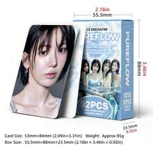 PUREFLOW Lomo Card Set de 92 piezas de tarjetas fotográficas K-Pop, tarjetas fotográficas de ídolos de alta definición, pegatinas, regalo de colección de fans - Multicolor - Ver 9