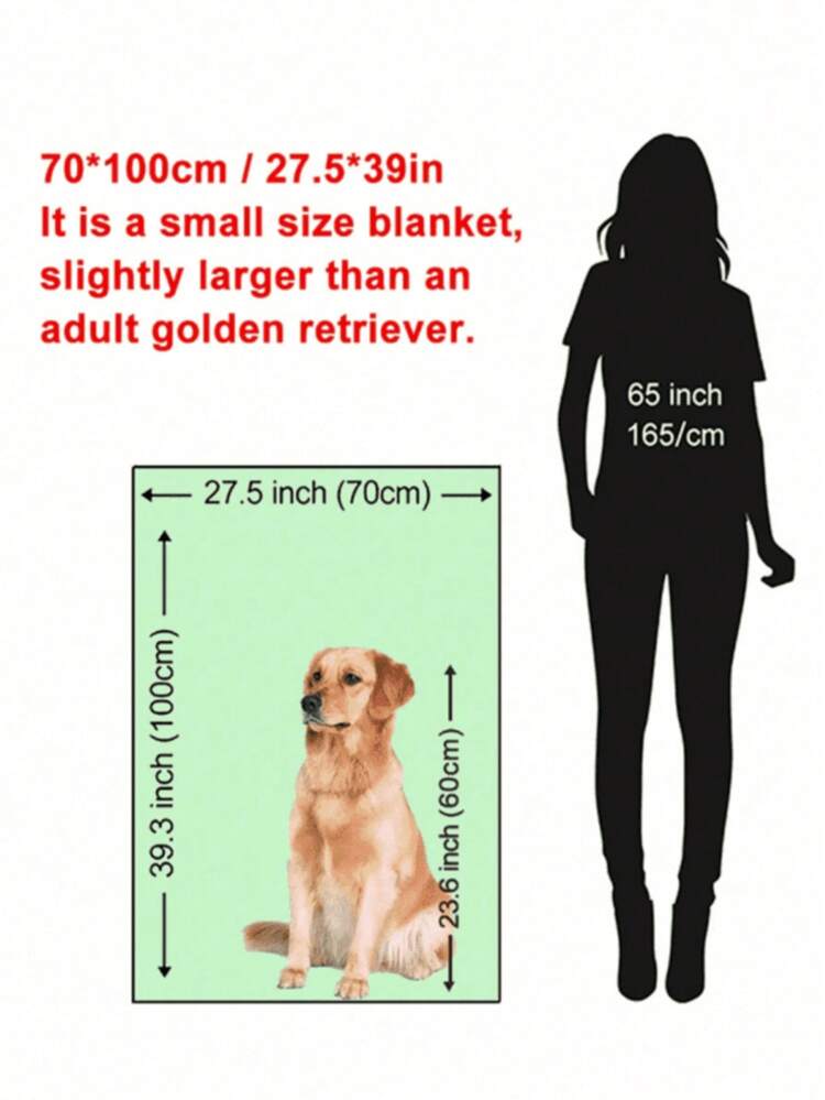 Personalized Photo Blanket, Customized Pet Face Photo - Machine Washable, Polyester Fabric, All-Season, All-Weather, Modern Style Multi-Functional Digital Print Blanket, Suitable For Sofa, Bed, Car, Tea Room, Bedroom, Bathroom, Living Room, Dining Room, Office, Etc. - Multicolor - View 4