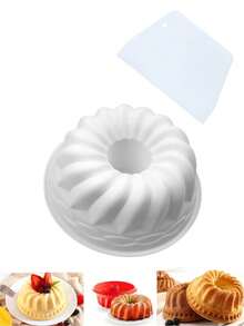 大號 6 吋 Savarin 烘焙模具 3D 不沾蛋糕模 矽膠杯子蛋糕磅蛋糕巧克力松露模 易脫模 可洗碗機清洗 可重複使用 適用生日、聖誕節、情人節、復活節，日常烘焙工具，蛋糕、麵包、慕斯、果凍 - 彩色 - 查看 14
