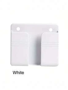 1pc Garage Storage Rack Space-Saving Bracket Organizer Phone Plug Holder Adhesive Hook, Elegant Room Decor, Home Decor, Kitchen Accessories, Bathroom Decor, Bedroom Decor - White - View 9