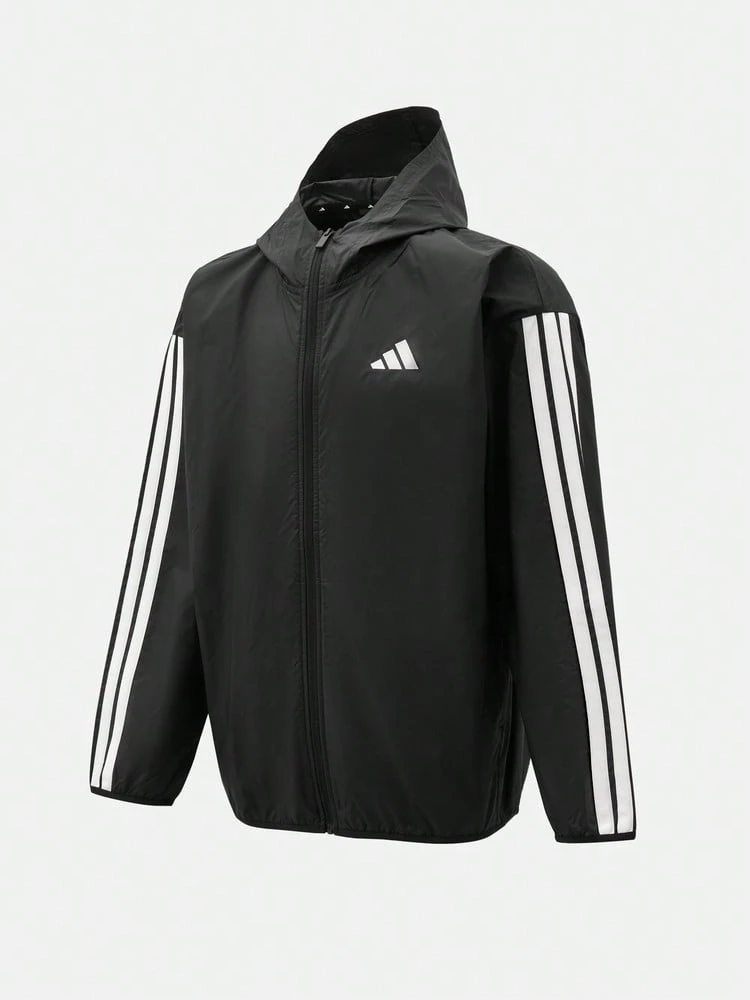 Adidas Men's M 3S WB Woven Hooded Jacket JE6325 - Black - View 1