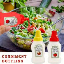2/ 4/8/10/16Pcs Mini Portable Sauce Bottles, Salad Dressing And Ketchup Dispenser Plastic Squeeze Bottle Seasoning Container Random Pattern Color - Multicolor - View 7