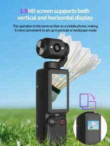 Portable High-Definition Night Vision Sports Camera, 180° Rotatable Lens - Hands-Free Wearable Camera For Cycling, Hiking And Sports Recording, Rechargeable, Video Diary Camera, Pocket-Sized Stabilizer Camera With 180° Rotation, Full-Body Filming, Suitable For Video And Recording, Perfect For Life Recording And Travel, 2000mAh - Multicolor - View 8