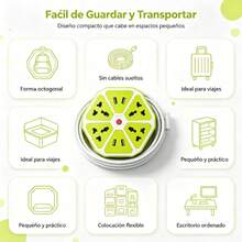 Regleta decorativa, multicontacto portátil con puertos de carga USB, sin necesidad de adaptadores adicionales, control de energía centralizado, material resistente al calor para uso diario - Tipo de Enchufe A USA (110-127V) - Ver 7