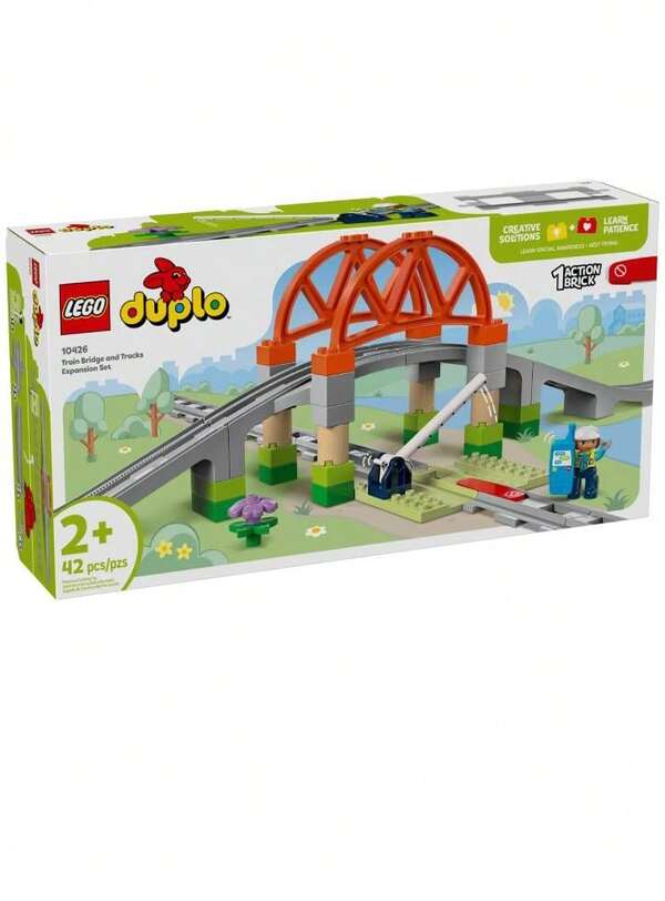 LEGO DUPLO Town Treinbrug en Spooruitbreidingsset (10426)